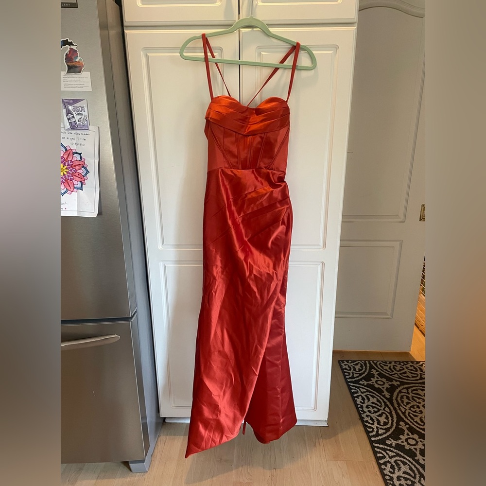 Burnt Orange Mermaid Dress